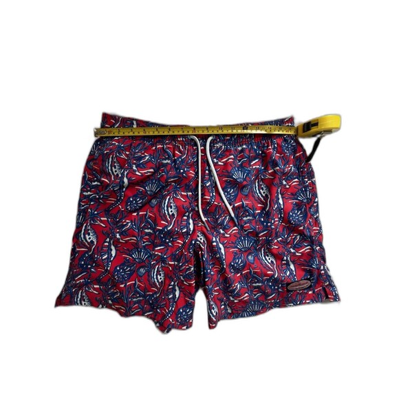 Vineyard Vines Swim Trunks Men’s  Blue Red Seahorse Surfing Beach Size M - Picture 7 of 10